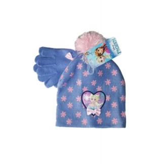 Set 2pz cappello guanti bambina Disney Frozen glicine tg 54