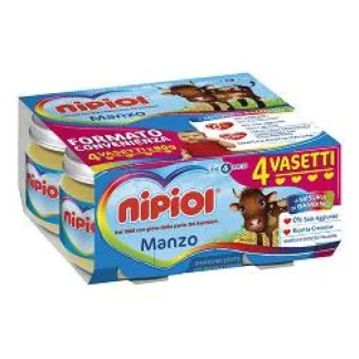 Nipiol Omogeneizzati di Carne Manzo con Cereali 4x80g