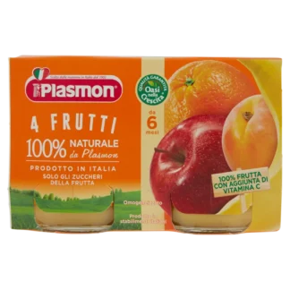 Plasmon Omogeneizzato 4 Frutti 2x104g