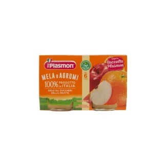 Plasmon Omogeneizzato Di Frutta Mela E Agrumi 2x104g