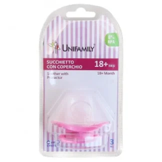 Unifamily Succhiotto con Coperchio 18+ Mesi Bimba