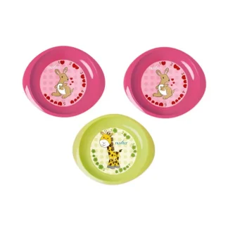 Nuvita Baby Ciotole Primi Numeri Colore Rosa E Verde 3 Pezzi