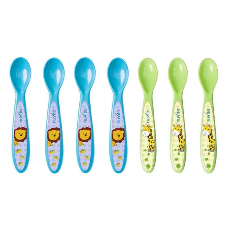 Nuvita Set 7 Cucchiai Colore Blu E Verde