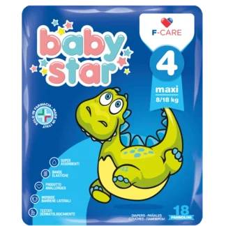 Baby Star Pannolini 4 Maxi 8-18kg 18 Pezzi