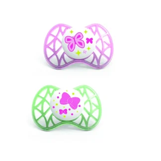 Nuvita Air 55 Succhietto Con Tettarella In Silicone 6M+ Colore Rosa E Verde 2 Pezzi