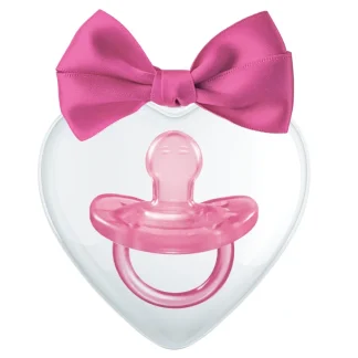 Chicco Gommotto+clip Girl 0-6 Silicone Bimba