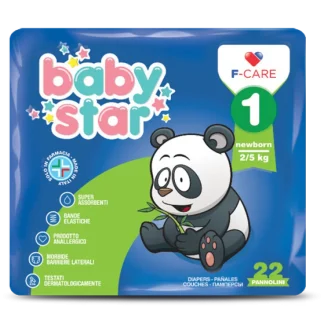 Baby Star Pannolini 1 Newborn 2-5kg 22 Pezzi