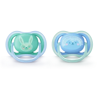 Philips Avent Succhietto Ultra Air Little Friends Boy 6-18m 2 Pezzi Scf344/22