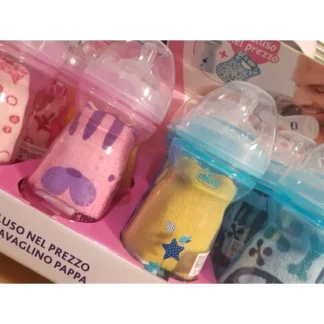 Chicco Natural Feeling Biberon 6m+ 330ml Con Bavaglia Omaggio