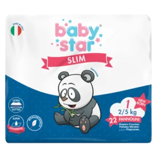 BabyStar Slim Taglia 1 (2-5Kg) 22 Pannolini