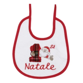 Bavetta bavaglino bavaglio Natale bimba bimbo neonato aida Birillini TU