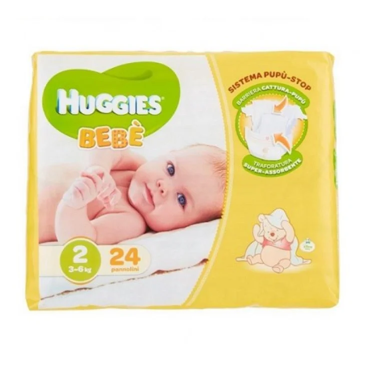 Bebè Huggies® 24 Pannolini Extra Care Taglia 2