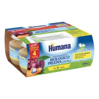 Biologico Prugna Con Mela Humana 4x100g
