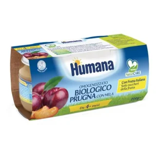 Biologico Prugna Con Mela Humana 2x100g