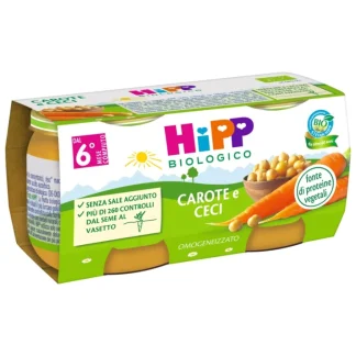 Carote E Ceci HiPP Biologico 2X80g