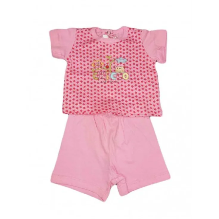 Completo 2 Pezzi Cotone CHICCO Rosa Taglia 1 Mese