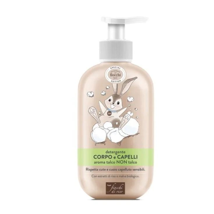 Detergente Corpo E Capelli Talco Non Talco Special Edition Fiocchi Di Riso 400ml