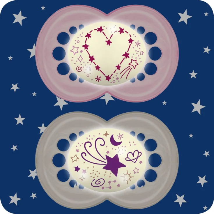 MAM Night 6+ Succhietto Silicone Femmina 2 Pezzi
