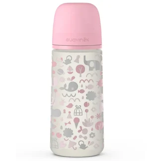 Memories Biberon 360ml + SX Pro Tettarella Simmetrica Flusso Denso Rosa +6M