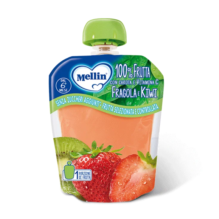 Merenda 100% Fragola Kiwi Mellin 90g