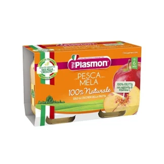 Omogeneizzato Pesca Mela Plasmon 2x104g