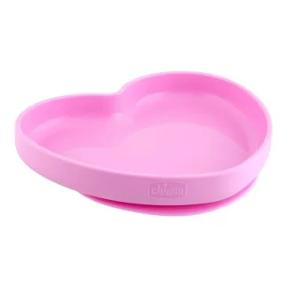 Piatto Cuore in Silicone con Ventosa CHICCO Rosa