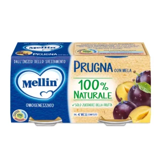 Prugna Con Mela Mellin 2x100g