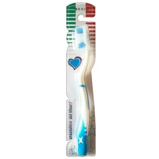 Spazzolino Del Tifoso Kid B2 Bianco/Azzurro Kris 1 Pezzo