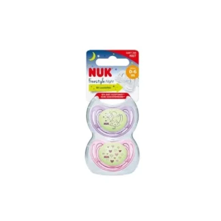 Succhietto Freestyle Night Silicone 0-6 Nuk 2 Pezzi