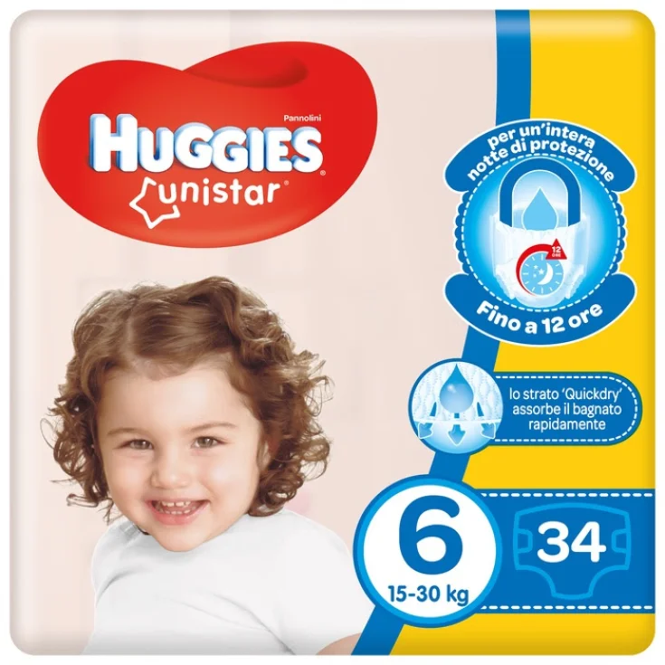 Unistar Pannolini Tier 3 Taglia 6 Huggies® 34 Pezzi