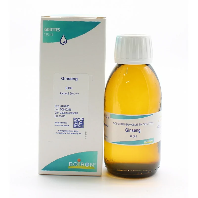 Boiron Ginseng 6DH Solution Buvable 125ml