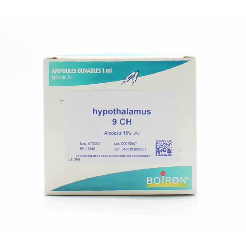 Boiron Hypothalamus 9CH 30 ampoules