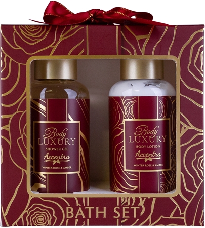AccentraBody Luxury Winter Rose & Amber confezione regalo per il bagno 2 pz
