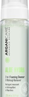 ArganicareAloe Hydra 2-in-1 Foaming Cleanser mousse struccante detergente per pelli normali e grasse225 ml