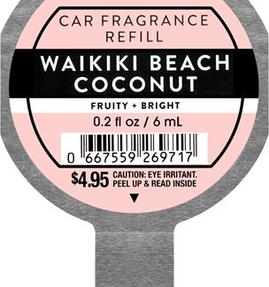 Bath & Body WorksWaikiki Beach Coconut deodorante per auto ricarica 6 ml