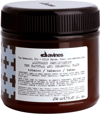 DavinesAlchemic Conditioner Tobacco balsamo idratante per esaltare il colore dei capelli 250 ml