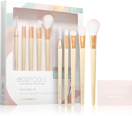 EcoToolsGlow Collection Starry Glow set di pennelli4 pz