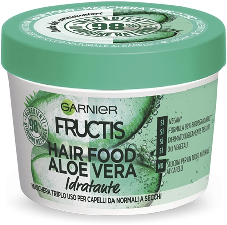 GarnierFructis Aloe Vera Hair Food maschera idratante capelli con aloe vera 390 ml