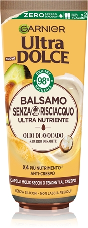 GarnierUltra Dolce Olio di Avocado e Burro di Karité balsamo nutriente senza risciacquo 200 ml