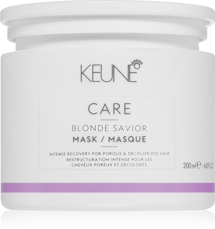 KeuneCare Blonde Savior Mask maschera idratante per capelli decolorati 200 ml