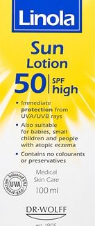 LinolaSun Lotion SPF50 crema abbronzante per pelli secche e atopiche100 ml