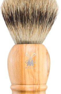 MühleCLASSIC Silvertip Badger Olive Wood Small pennello da barba in pelo di tasso
