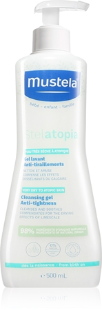 MustelaBébé Stelatopia gel detergente per bambini e neonati per pelli secche e atopiche 500 ml