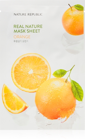 NATURE REPUBLICReal Nature Orange Mask Sheet mascheraviso idratante in tessuto illuminante23 ml