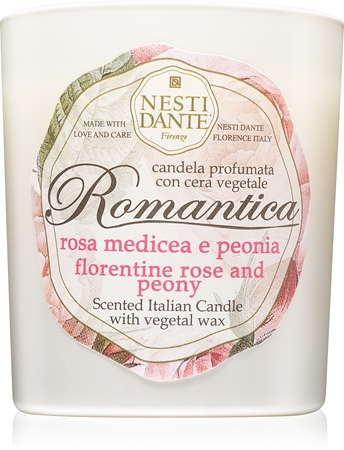 Nesti DanteRomantica Rosa Medicea e Peonia candela profumata 160 g