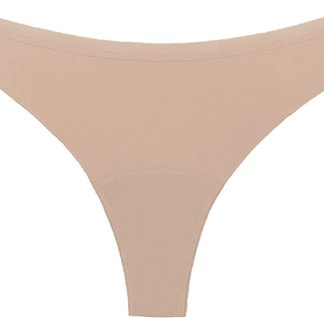 SnuggsPeriod Underwear Brazilian Light Tencel™ Lyocell Beige mutandine mestruali in tessuto per mestruazioni deboli