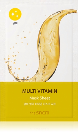 The SaemBio Solution Multi Vitamin maschera in tessuto per una pelle illuminata e vitale20 g
