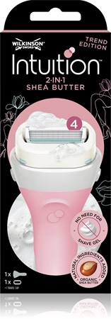 Wilkinson SwordIntuition 2in1 Shea Butter rasoio per depilazione femminile + testina di ricambio 1 pz