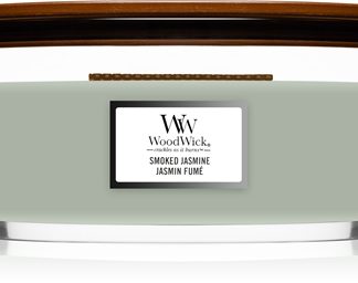 WoodwickSmoked Jasmine candela profumata con stoppino in legno (hearthwick) 453,6 g