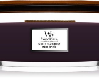 WoodwickSpiced Blackberry candela profumata con stoppino in legno (hearthwick) 453,6 g